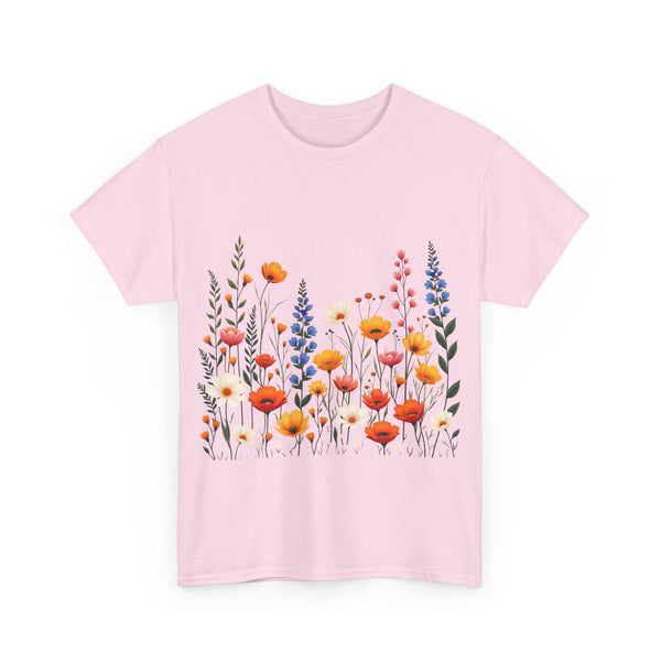 Wildflowers, Graphic T-Shirts for Women, Floral Shirt, Womens Short Sleeve, Ladies Graphic Tees #5110TTS