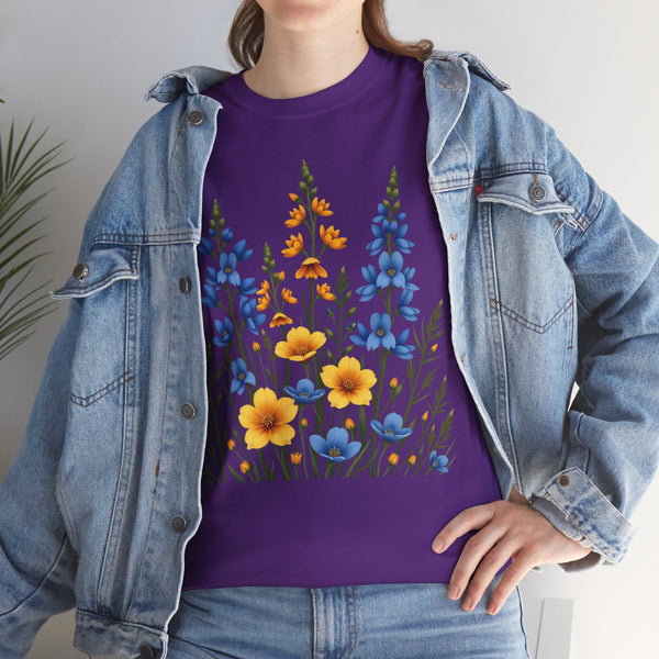 Wildflowers, Graphic T-Shirts for Women, Floral Shirt, Womens Short Sleeve, Ladies Graphic Tees #5121TTS