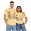 Wildflowers and Orange Roses, Graphic T-Shirts for Women, Floral Shirt, Womens Short Sleeve, Ladies Graphic Tees #5042TTS