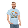 Wildflowers and Yellow Roses, Graphic T-Shirts for Women, Floral Shirt, Womens Short Sleeve, Ladies Graphic Tees #5026TTS