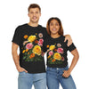 Wildflowers and Pink & Yellow Roses, Graphic T-Shirts for Women, Floral Shirt, Womens Short Sleeve, Ladies Graphic Tees #5148TTS