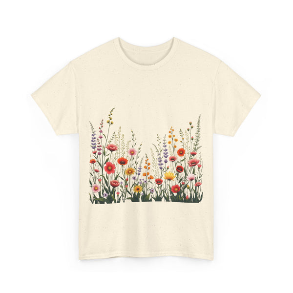 Wildflowers, Graphic T-Shirts for Women, Floral Shirt, Womens Short Sleeve, Ladies Graphic Tees #5104TTS