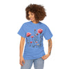 Wildflowers and Pink Roses, Graphic T-Shirts for Women, Floral Shirt, Womens Short Sleeve, Ladies Graphic Tees #5018TTS