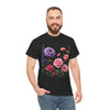 Wildflowers and Pink/Violet Roses, Graphic T-Shirts for Women, Floral Shirt, Womens Short Sleeve, Ladies Graphic Tees #5100TTS