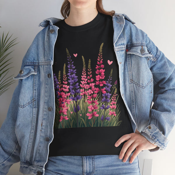 Wildflowers, Graphic T-Shirts for Women, Floral Shirt, Womens Short Sleeve, Ladies Graphic Tees #5119TTS