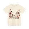 Wildflowers and Red Roses, Graphic T-Shirts for Women, Floral Shirt, Womens Short Sleeve, Ladies Graphic Tees #5033TTS