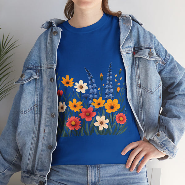 Wildflowers, Graphic T-Shirts for Women, Floral Shirt, Womens Short Sleeve, Ladies Graphic Tees #5111TTS