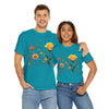 Wildflowers and a Yellow Rose, Graphic T-Shirts for Women, Floral Shirt, Womens Short Sleeve, Ladies Graphic Tees #5010TTS