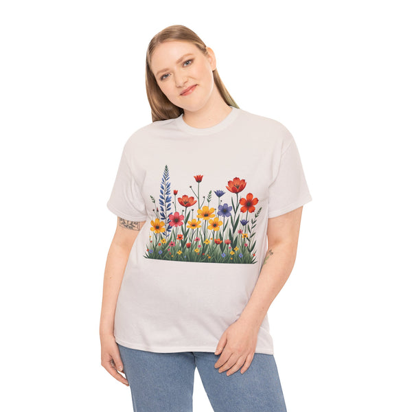 Wildflowers, Graphic T-Shirts for Women, Floral Shirt, Womens Short Sleeve, Ladies Graphic Tees #5117TTS