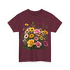 Wildflowers and Pink & Yellow Roses, Graphic T-Shirts for Women, Floral Shirt, Womens Short Sleeve, Ladies Graphic Tees #5150TTS