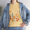 Wildflowers, Graphic T-Shirts for Women, Floral Shirt, Womens Short Sleeve, Ladies Graphic Tees #5110TTS