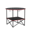 Portable Camping Table Folding Picnic Tables Lightweight Folding Table Waterproof Canvas Beach Table for Outside with 4 Cup Holders & Carry Bags for Camping, Beach, Campfires and Tailgating