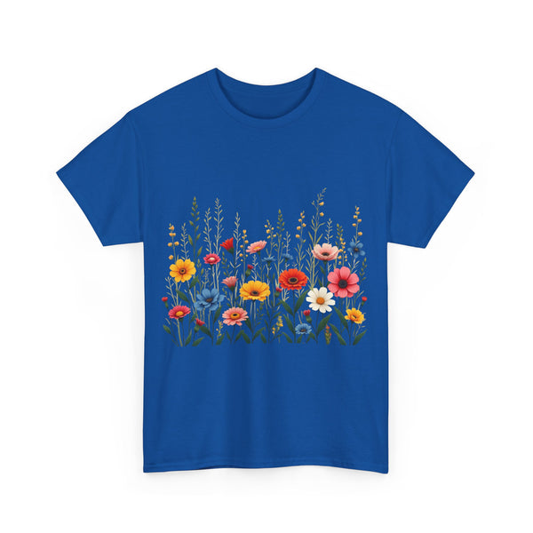 Wildflowers, Graphic T-Shirts for Women, Floral Shirt, Womens Short Sleeve, Ladies Graphic Tees #5113TTS