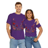 Wildflowers and Red Roses, Graphic T-Shirts for Women, Floral Shirt, Womens Short Sleeve, Ladies Graphic Tees #5033TTS