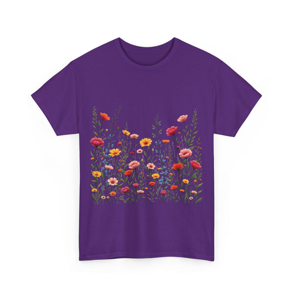 Wildflowers, Graphic T-Shirts for Women, Floral Shirt, Womens Short Sleeve, Ladies Graphic Tees #5103TTS