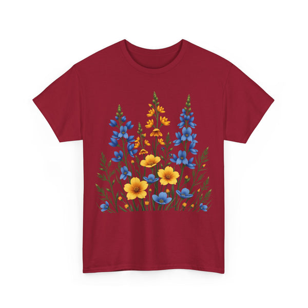 Wildflowers, Graphic T-Shirts for Women, Floral Shirt, Womens Short Sleeve, Ladies Graphic Tees #5121TTS