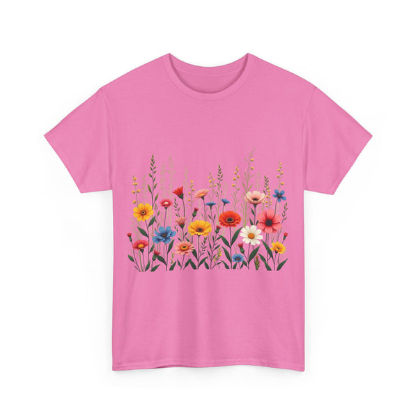 Wildflowers, Graphic T-Shirts for Women, Floral Shirt, Womens Short Sleeve, Ladies Graphic Tees #5113TTS