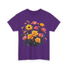 Wildflowers and Pink & Yellow Roses, Graphic T-Shirts for Women, Floral Shirt, Womens Short Sleeve, Ladies Graphic Tees #5139TTS