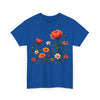 Wildflowers and Orange Roses, Graphic T-Shirts for Women, Floral Shirt, Womens Short Sleeve, Ladies Graphic Tees #5043TTS