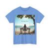 My Happy Place, Woman on Bench, Looking at Waves,  Safe Place T-Shirt, Finding My Happy Place Top, Ocean Waves,  #5003STS