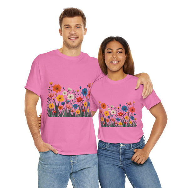 Wildflowers, Graphic T-Shirts for Women, Floral Shirt, Womens Short Sleeve, Ladies Graphic Tees #5112TTS