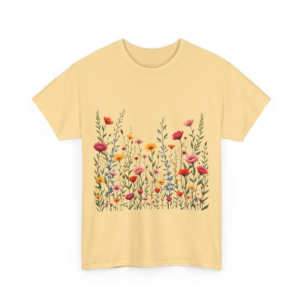 Wildflowers, Graphic T-Shirts for Women, Floral Shirt, Womens Short Sleeve, Ladies Graphic Tees #5103TTS