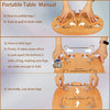 3 views of a portable mini picknic table