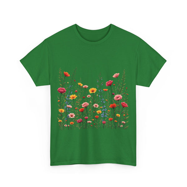 Wildflowers, Graphic T-Shirts for Women, Floral Shirt, Womens Short Sleeve, Ladies Graphic Tees #5103TTS