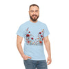 Wildflowers and Red Roses, Graphic T-Shirts for Women, Floral Shirt, Womens Short Sleeve, Ladies Graphic Tees #5033TTS