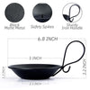 AGLARY 2PCS Matte Black Iron Pillar Candle Holders, with Handle, Simple Industrial Style ,Table Centerpiece Decoration,with Safety Spike.