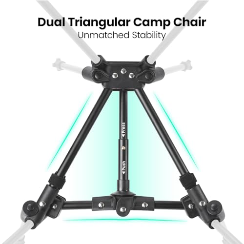 MISSION MOUNTAIN UltraPort Portable Camping Chair, Lightweight Foldable Chair, Ultralight Backpacking Chair for Outdoor Camp, Hiking, Travel, Beach, and Picnic - Compact Design (Black)