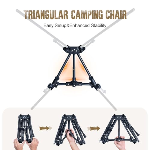 OneTigris Tigerblade Camping Chair, Lightweight Folding Backpacking Hiking Chair, Compact Portable 330 lbs Capacity