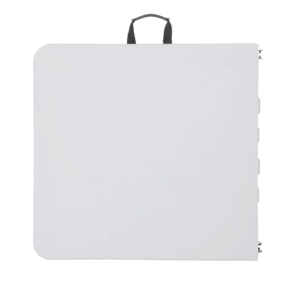 Aoeiye TL-122C 4ft Folding Table Plastic Fold in Half w/Handle Heavy Duty Portable Indoor Outdoor for Garden Party Picnic Camping BBQ Dining Kitchen Wedding Market Event