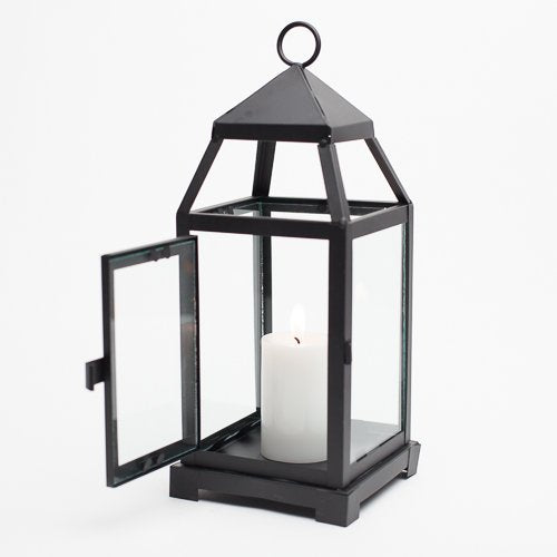 Richland Small Contemporary Metal Lantern Black Set of 6