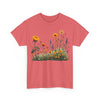 Wildflowers and Yellow Roses, Graphic T-Shirts for Women, Floral Shirt, Womens Short Sleeve, Ladies Graphic Tees #5028TTS