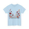 Wildflowers and Red Roses, Graphic T-Shirts for Women, Floral Shirt, Womens Short Sleeve, Ladies Graphic Tees #5033TTS