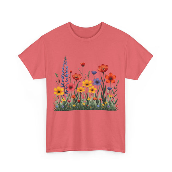Wildflowers, Graphic T-Shirts for Women, Floral Shirt, Womens Short Sleeve, Ladies Graphic Tees #5117TTS