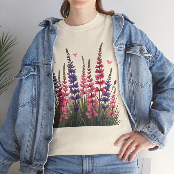 Wildflowers, Graphic T-Shirts for Women, Floral Shirt, Womens Short Sleeve, Ladies Graphic Tees #5119TTS