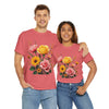 Wildflowers and Pink & Yellow Roses, Graphic T-Shirts for Women, Floral Shirt, Womens Short Sleeve, Ladies Graphic Tees #5146TTS