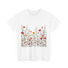 Wildflowers, Graphic T-Shirts for Women, Floral Shirt, Womens Short Sleeve, Ladies Graphic Tees #5103TTS