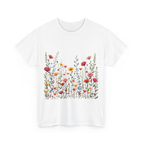 Wildflowers, Graphic T-Shirts for Women, Floral Shirt, Womens Short Sleeve, Ladies Graphic Tees #5103TTS