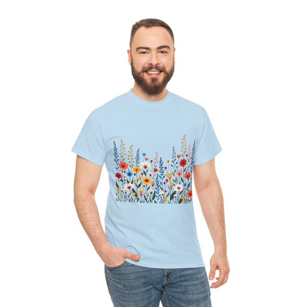 Wildflowers, Graphic T-Shirts for Women, Floral Shirt, Womens Short Sleeve, Ladies Graphic Tees #5107TTS
