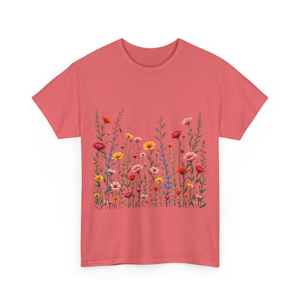 Wildflowers, Graphic T-Shirts for Women, Floral Shirt, Womens Short Sleeve, Ladies Graphic Tees #5103TTS