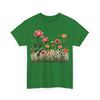 Wildflowers and Pink Roses, Graphic T-Shirts for Women, Floral Shirt, Womens Short Sleeve, Ladies Graphic Tees #5020TTS