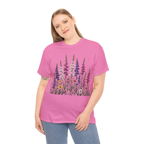 Wildflowers, Graphic T-Shirts for Women, Floral Shirt, Womens Short Sleeve, Ladies Graphic Tees #5124TTS