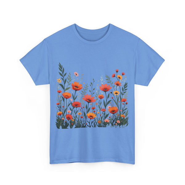 Wildflowers, Graphic T-Shirts for Women, Floral Shirt, Womens Short Sleeve, Ladies Graphic Tees #5102TTS