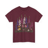 Wildflowers, Graphic T-Shirts for Women, Floral Shirt, Womens Short Sleeve, Ladies Graphic Tees #5124TTS