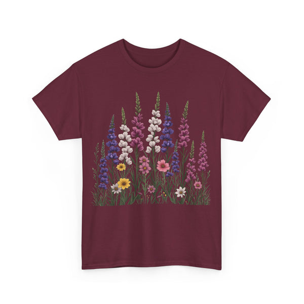 Wildflowers, Graphic T-Shirts for Women, Floral Shirt, Womens Short Sleeve, Ladies Graphic Tees #5124TTS