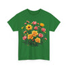 Wildflowers and Pink & Yellow Roses, Graphic T-Shirts for Women, Floral Shirt, Womens Short Sleeve, Ladies Graphic Tees #5139TTS