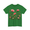Wildflowers and Pink Roses, Graphic T-Shirts for Women, Floral Shirt, Womens Short Sleeve, Ladies Graphic Tees #5022TTS